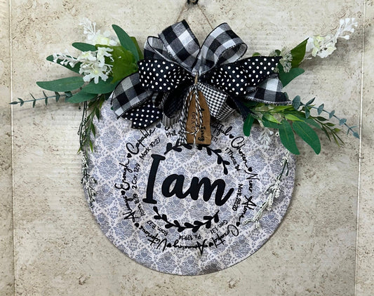 I AM door hanger, bible verses