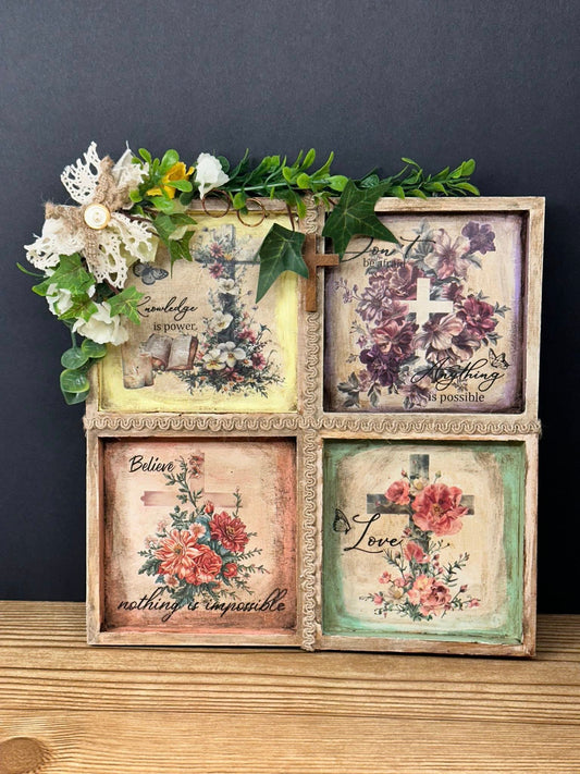 Floral Crosses Wallhanger