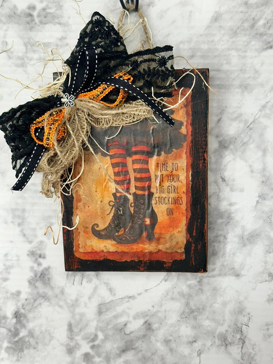 Big Girl Stockings Plaque